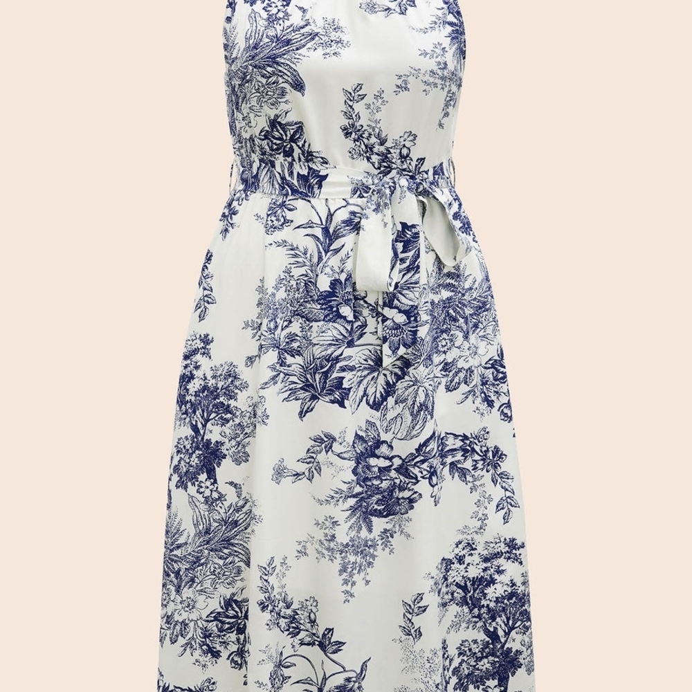 BloomChic Spring Time Florals Sleeveless Midi Dress - Picture 6 of 10